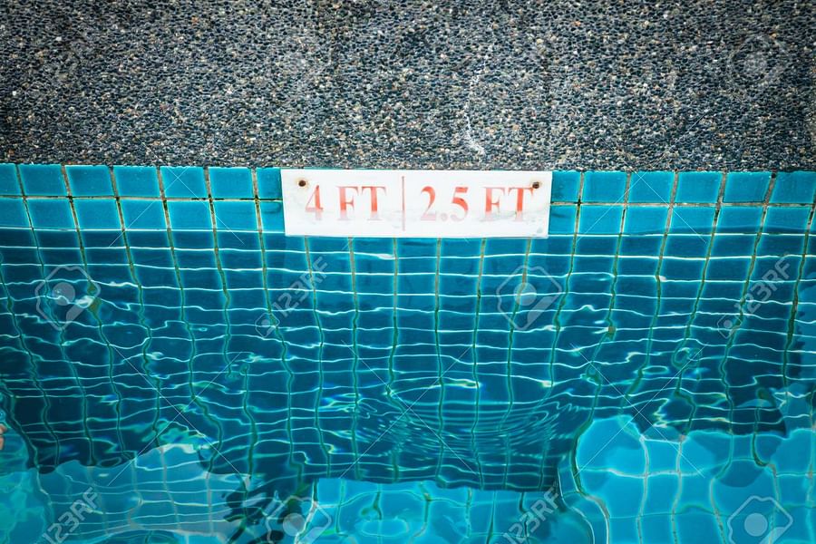pool depth sign
