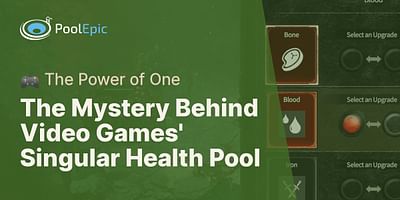 The Mystery Behind Video Games' Singular Health Pool - 🎮 The Power of One