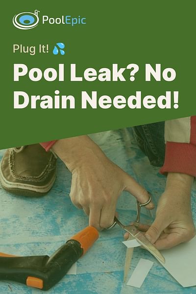 Pool Leak? No Drain Needed! - Plug It! 💦