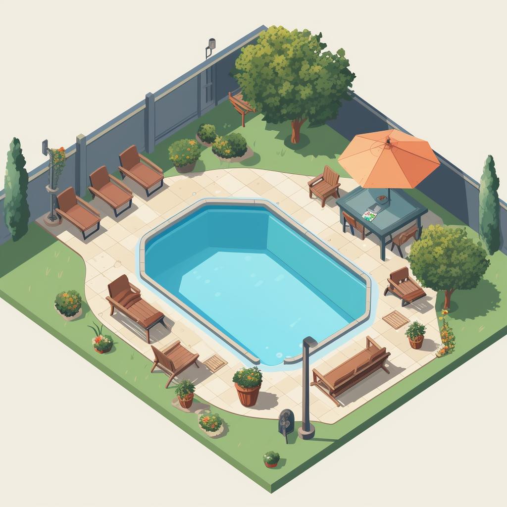 A spacious, flat backyard area suitable for pool installation